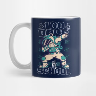 100 Days of school featuring an Astronaut Dabbing #6 Mug